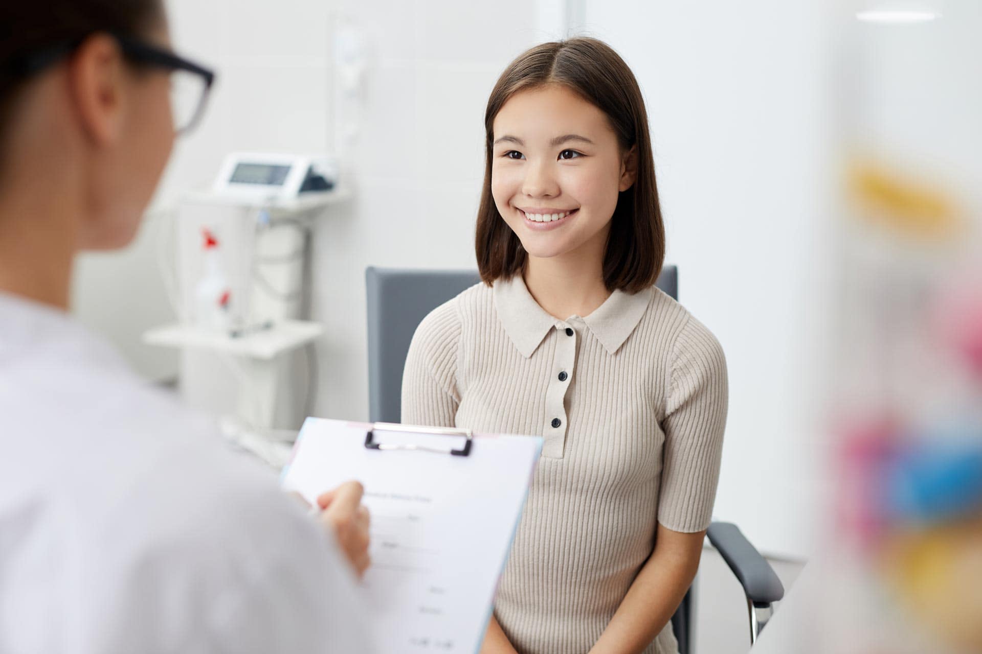 Girl smiling financials